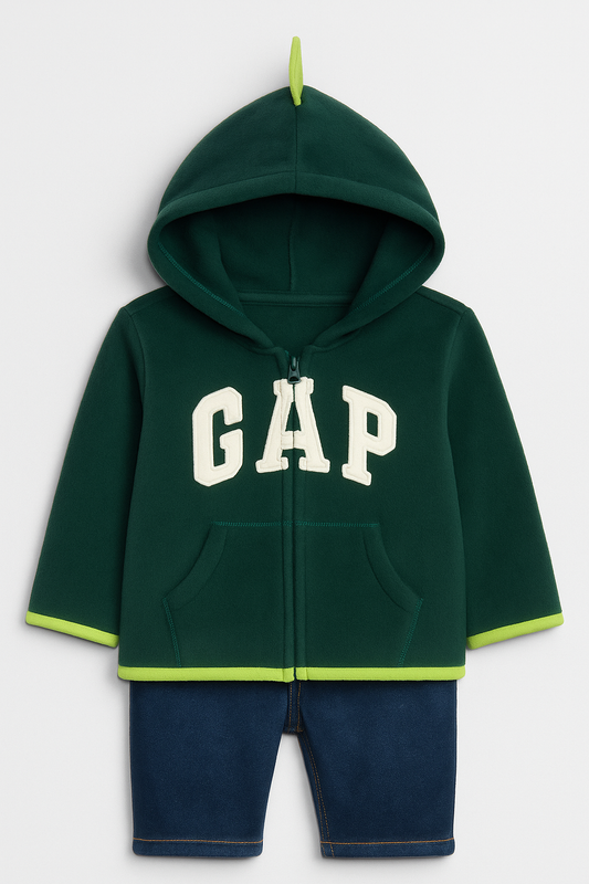 Polerón Polar GAP con Capucha – Verde Oscuro